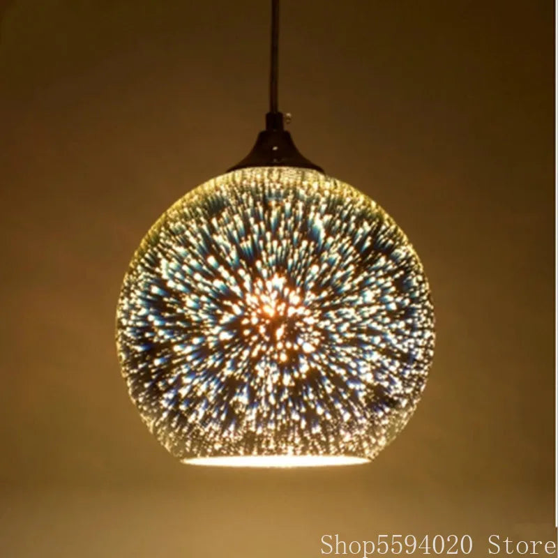 3D Glass Lustre Pendant Lights by Econiko - Creative Art Pendant Lamp for Indoor Lighting