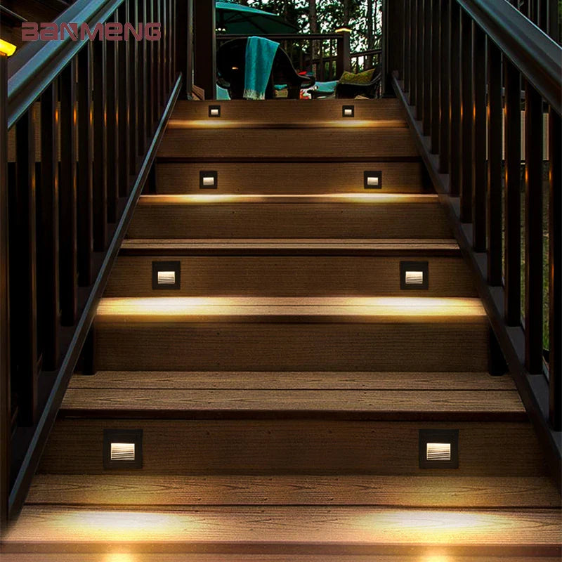 Econiko LED Motion Sensor Wall Lamp for Outdoor Stairs, Garden, Courtyard