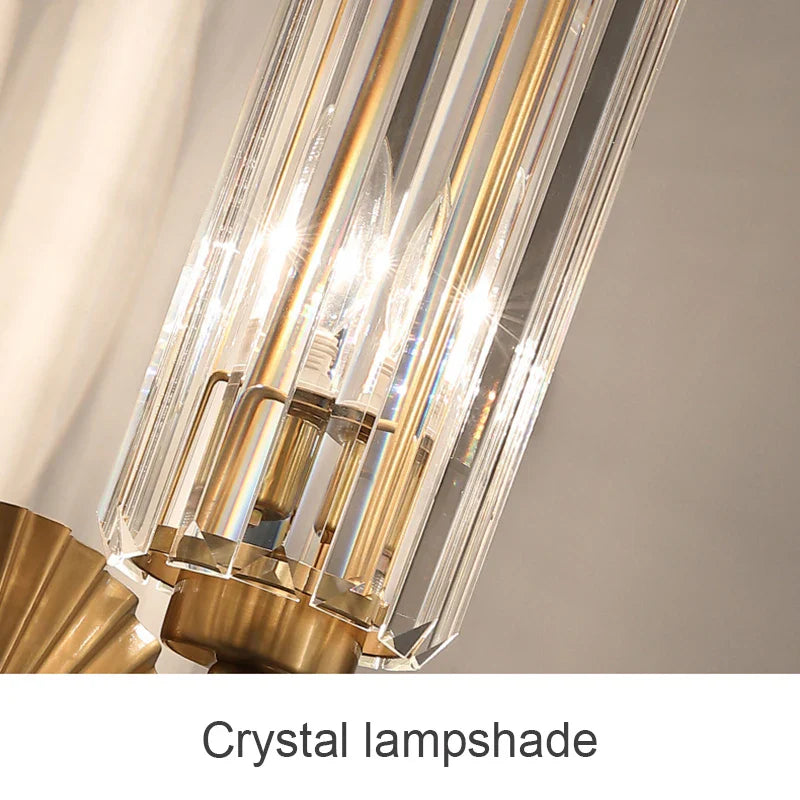 Nordic Luxury Gold Crystal Wall Lamp by Econiko - Indoor Lighting Sconces for Bedroom Living Room