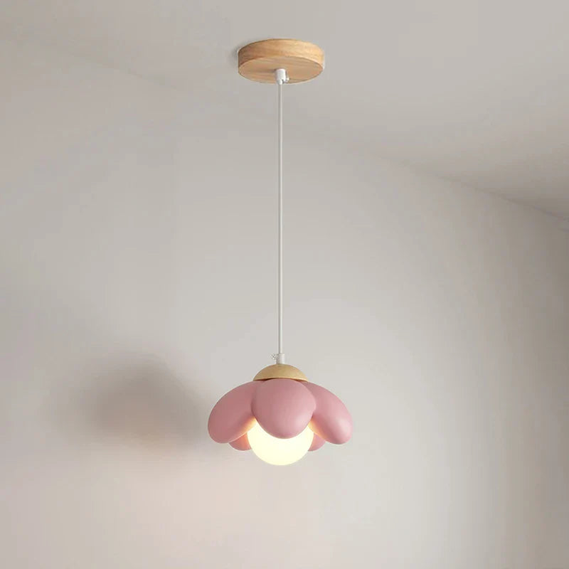 Econiko Cream Flower Pendant Light - Modern Stylish Hanging Lamp for Room Decor