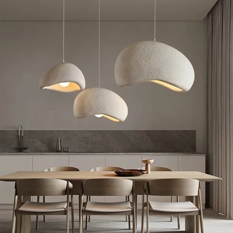 Econiko Cream Pendant Lights Nordic Modern Style Chandelier for Living Room, Bedroom, Dining Room