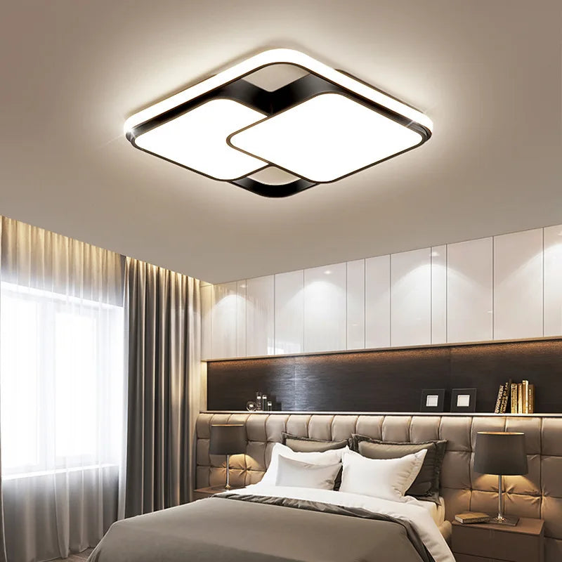 Econiko Square LED Ceiling Lamp 105W Nordic Modern Indoor Light Fixture