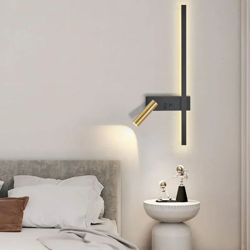 Adjustable LED Wall Sconce for Bedroom Living Background Wall Lamp by Econiko.