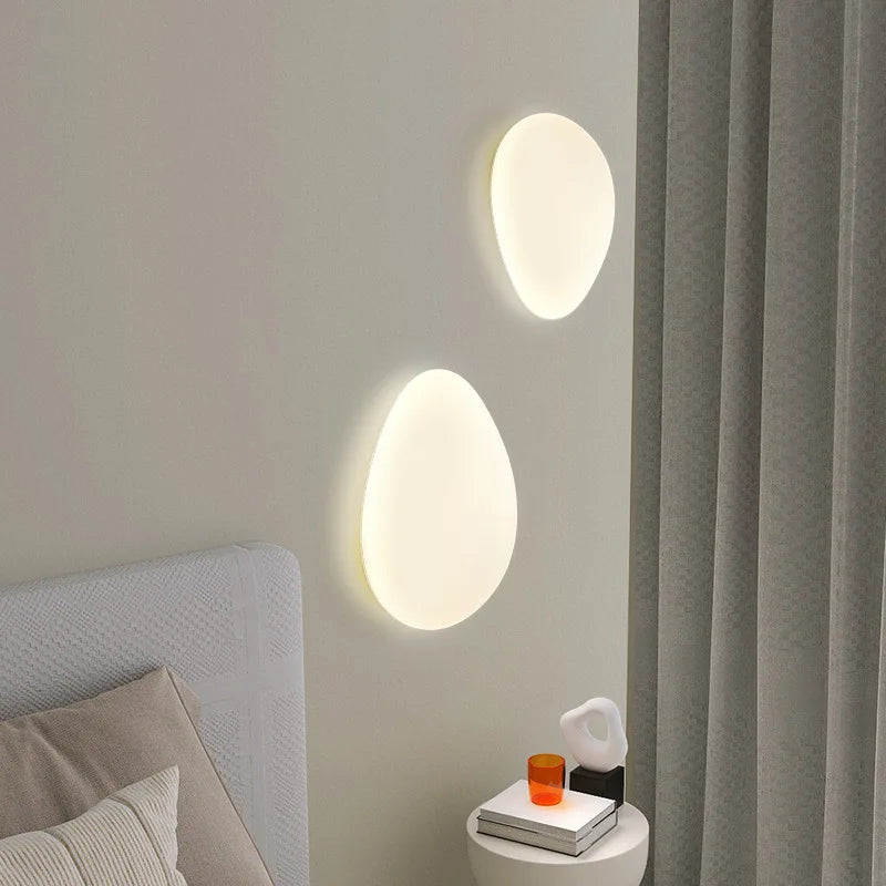 Econiko Nordic LED Wall Lamp Cobblestone Model Modern Indoor Sconces for Bedroom & Living Room