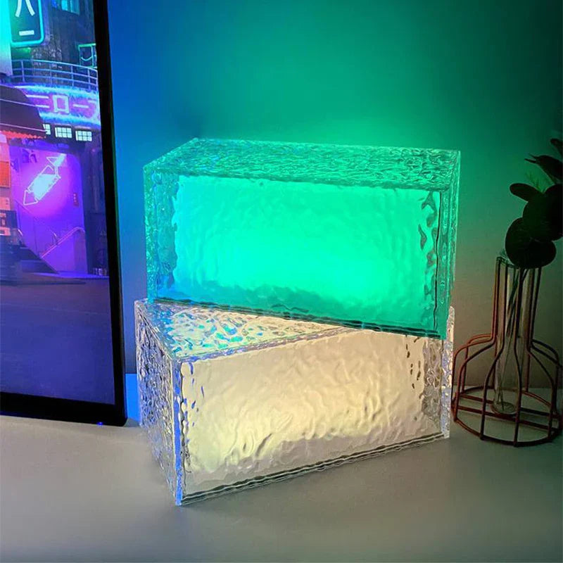 Econiko Ice Cube LED Night Light RGB 16 Colors Table Lamp for Home Decor