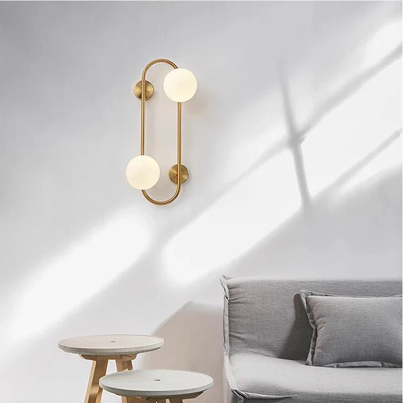 Brass Wall Sconce LED Light - Econiko Modern Indoor Lighting for Living Room Bedrooms