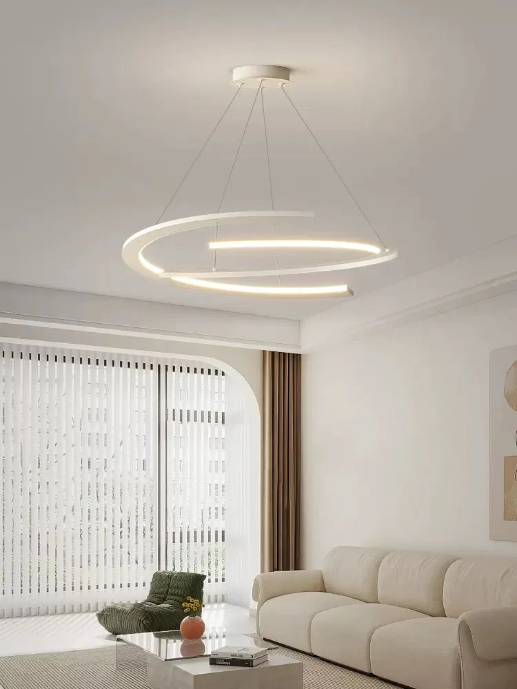 Circular Moon Light Chandelier for Living Room, Dining Room, and Bedroom by Econiko