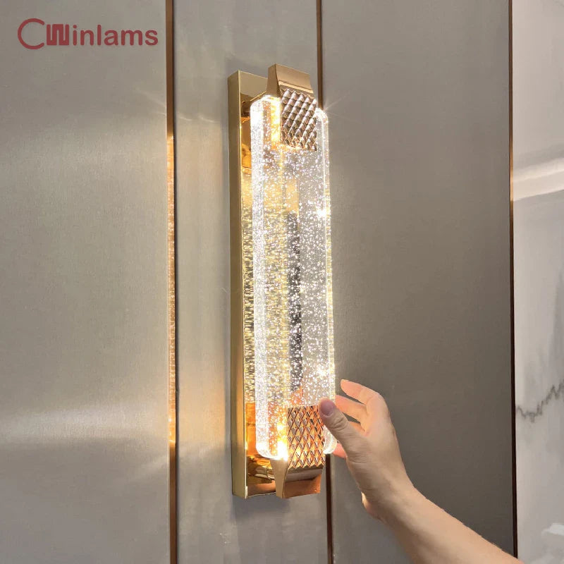 Bubble Crystal Wall Lamp for Luxury Living Spaces - Econiko Brand