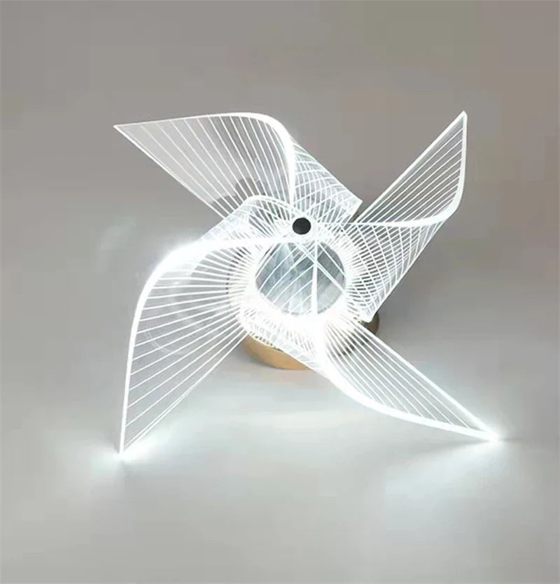 Acrylic Windmill LED Wall Sconces by Econiko for Indoor Lighting in Stairs, Aisle, Kitchen & Dining