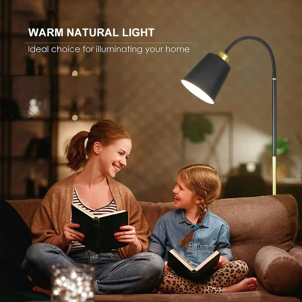 Adjustable Iron LED Floor Lamp for Living Room Office Study Bedroom by Econiko