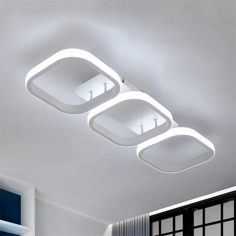 Ceiling Lamp LED Chandelier for Living Room and Bedroom - Econiko Fixture with Round/Square Design