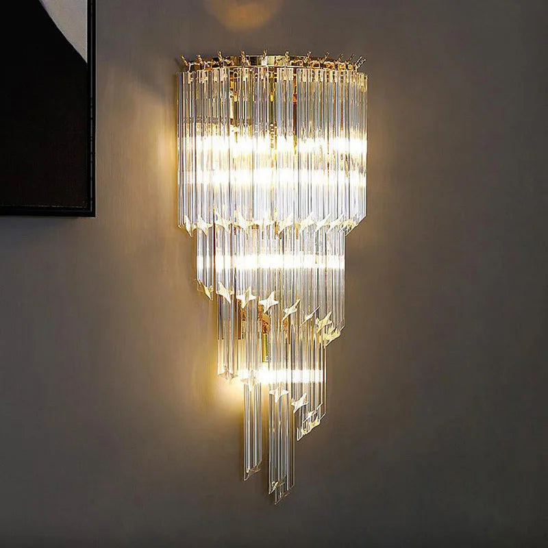 Econiko Crystal Nordic LED Wall Light Modern Sconces for Bedroom Living Room