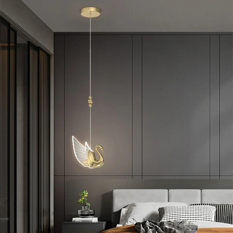 Econiko Golden Luxury LED Pendant Chandelier for Modern Nordic Home Decor