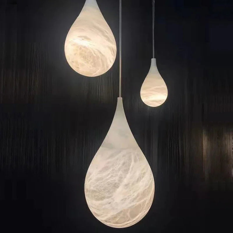 Alabaster Pendant Lights LED Hanging Lamps Designer Single Over Island Lighting by Econiko