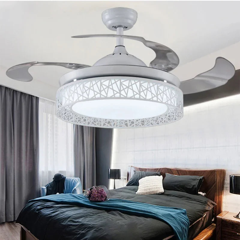 Ceiling Fan Lights with Remote Control by Econiko - Modern Ventilador Plafond for Dining Room Bed