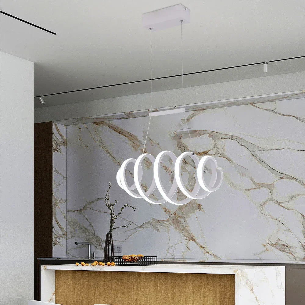 Acrylic LED Chandelier Ceiling Light by Econiko for Modern Living Dining Bedroom Decor