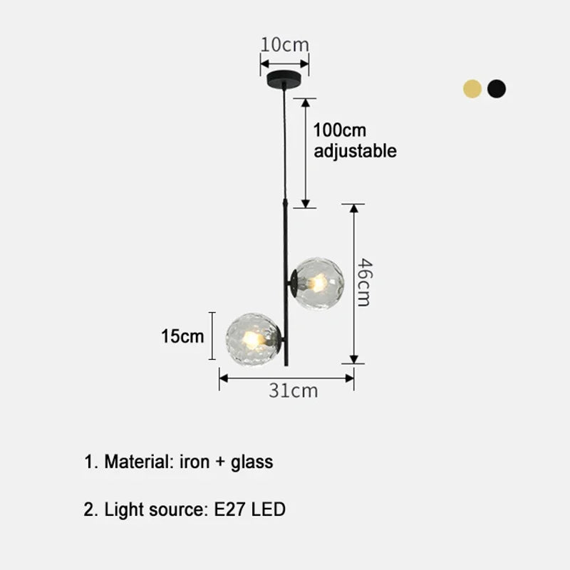 Econiko LED Pendant Light Modern Chandelier Indoor Lighting for Living Room Bedroom