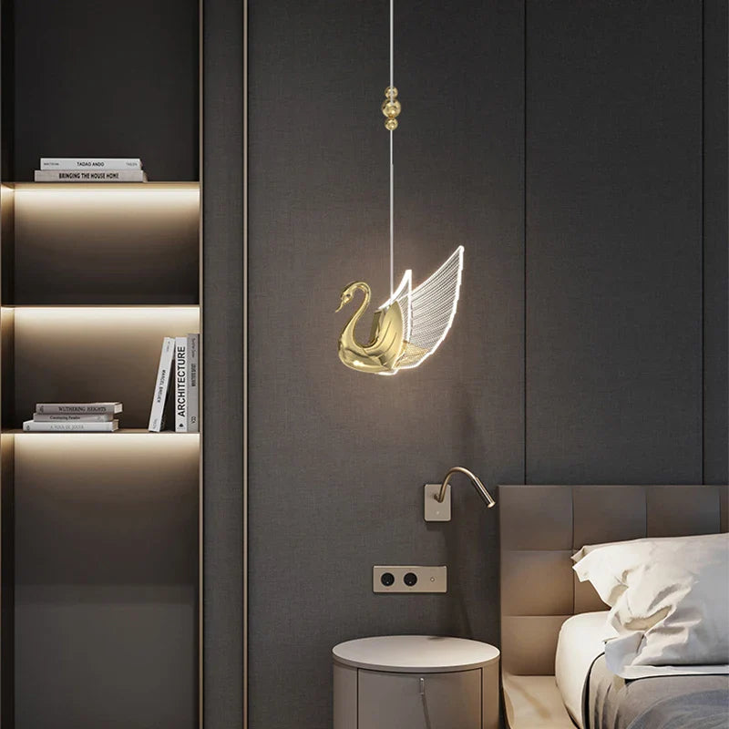 Econiko Golden Luxury LED Pendant Chandelier for Modern Nordic Home Decor