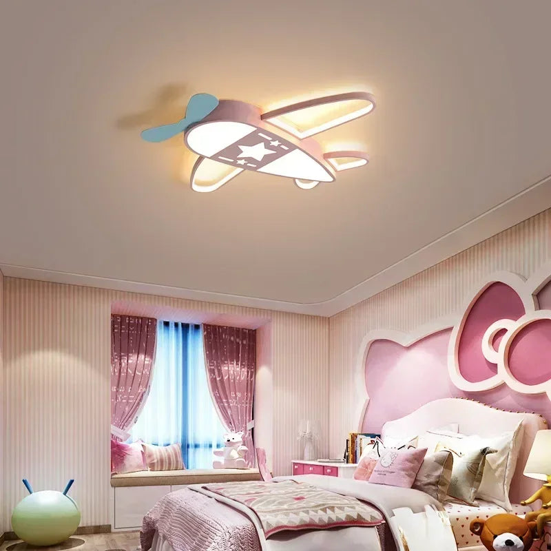 Airplane LED Ceiling Lights by Econiko: Children's Cartoon Creative Lamp for Kids Room.