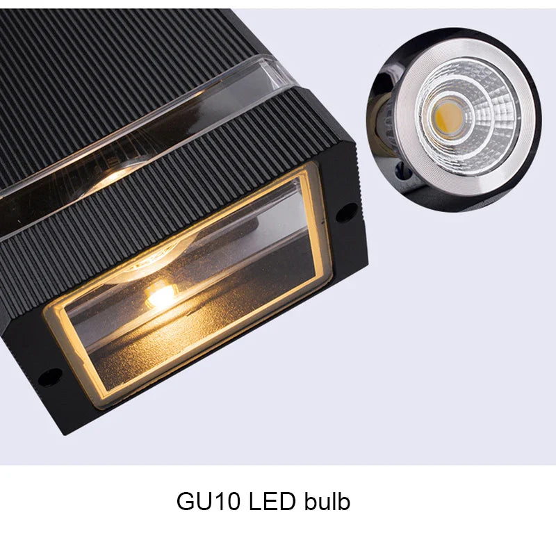 Modern Econiko Waterproof Wall Lamp with GU10 LED for Indoor & Outdoor Lighting