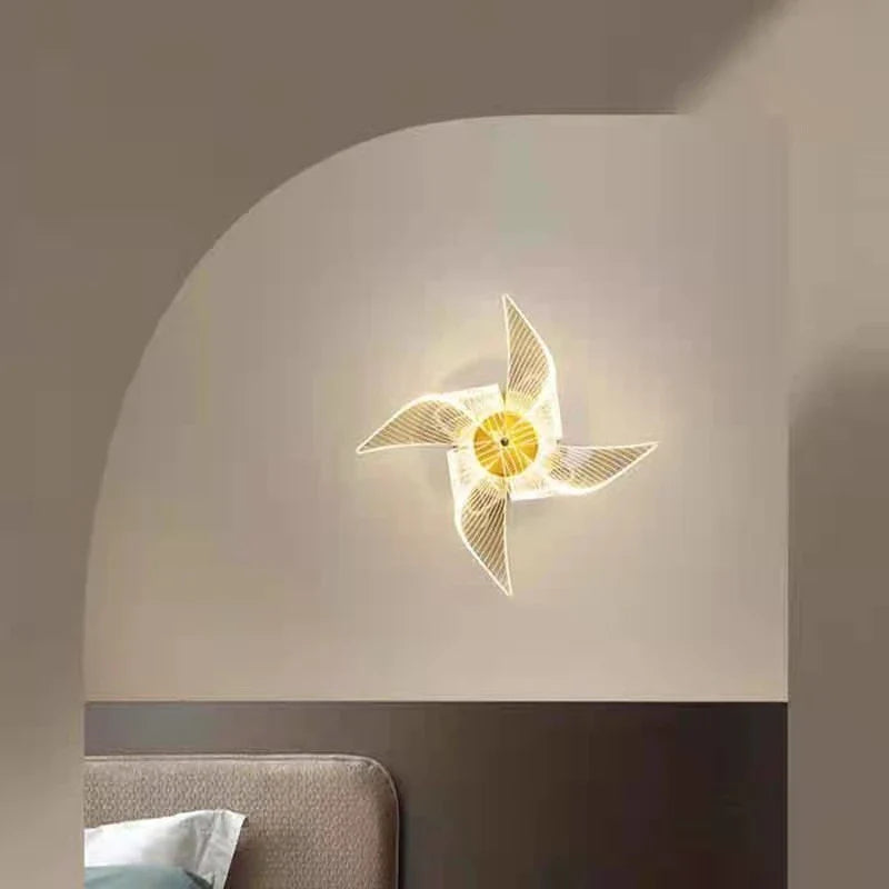 Acrylic Windmill LED Wall Sconces by Econiko for Indoor Lighting in Stairs, Aisle, Kitchen & Dining