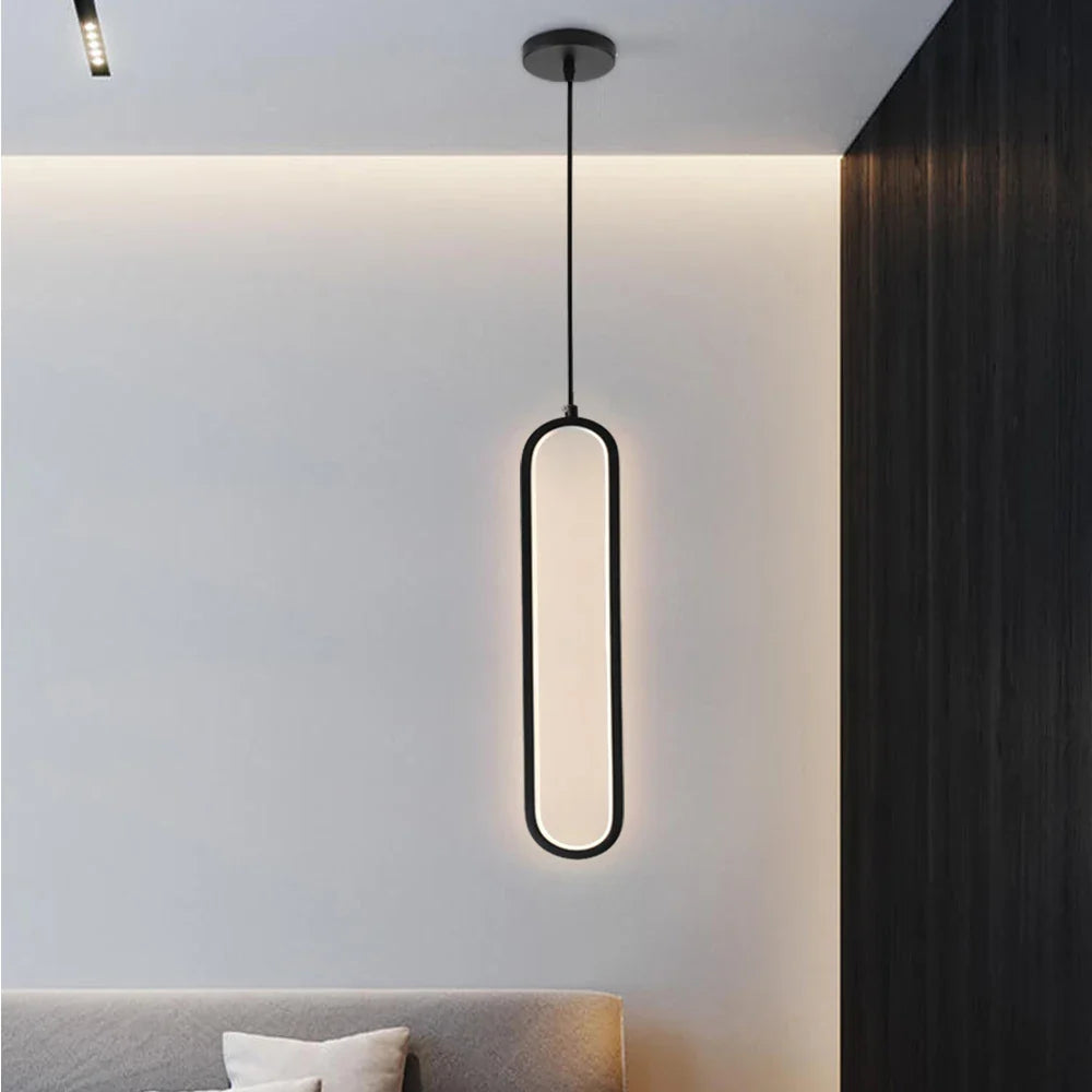 Adjustable LED Pendant Light for Modern Living Spaces by Econiko - Line Strip Hanging Lamp