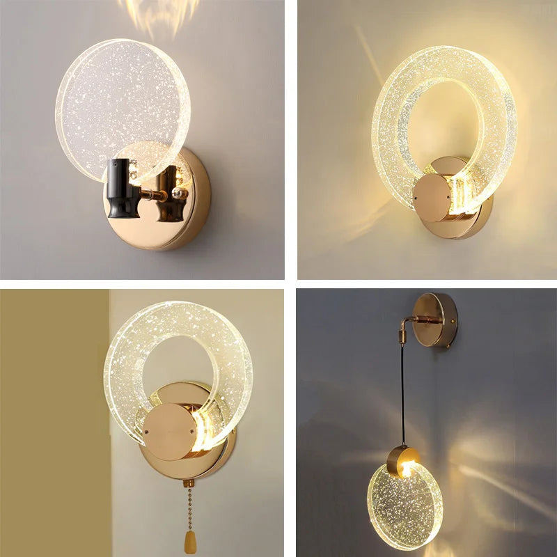 Bubble Crystal Pendant Lights Nordic LED Hanging Lamps for Living Dining Bedroom by Econiko