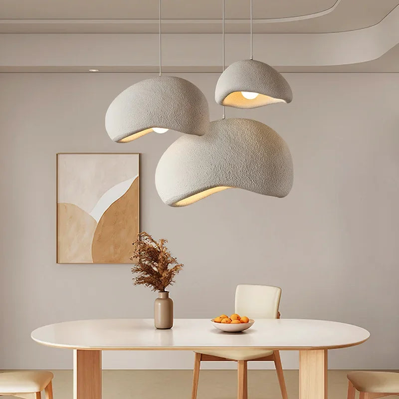 Econiko Cream Pendant Lights Nordic Modern Style Chandelier for Living Room, Bedroom, Dining Room