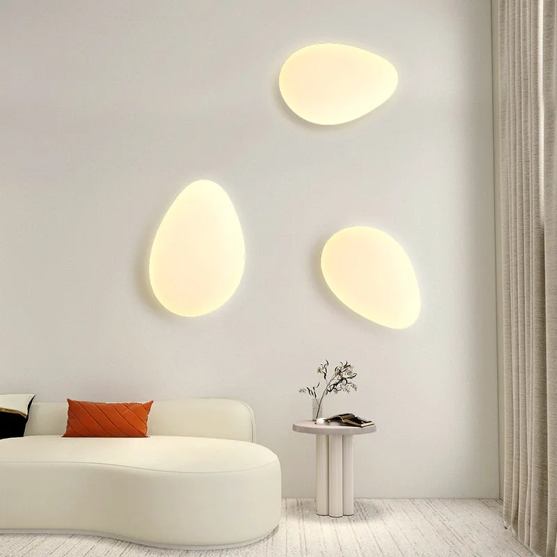 Econiko Nordic LED Wall Lamp Cobblestone Model Modern Indoor Sconces for Bedroom & Living Room