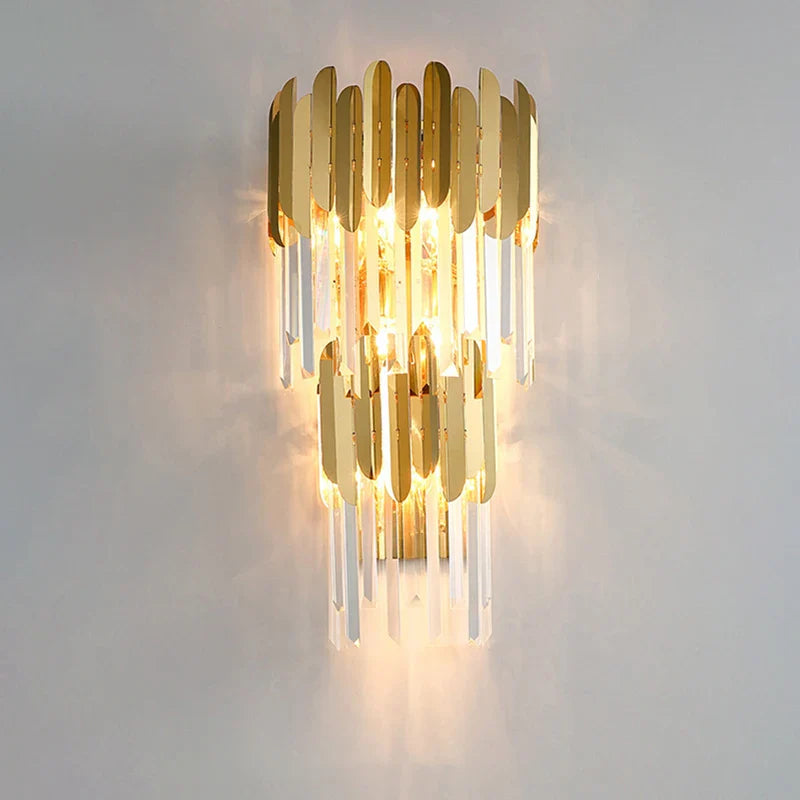 Nordic Crystal Wall Light Gold Sconces Indoor Lighting by Econiko