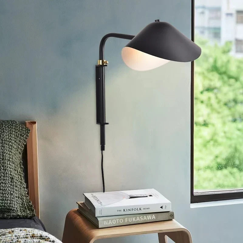 Adjustable Black Industrial Wall Light E27 for Living Room Bedroom by Econiko