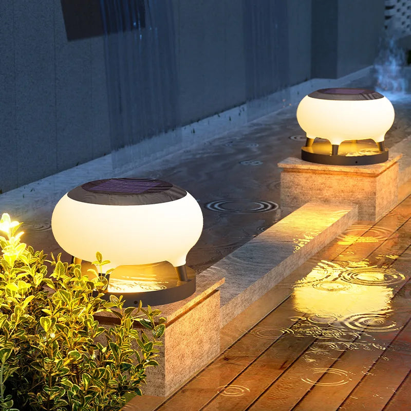 Econiko Solar Pillar Lights: Super Bright Outdoor LED Wall Lamp for Home Garden Lighting