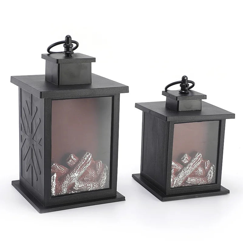 Econiko LED Flame Lantern Night Light USB Fire Fireplace Table Lamp