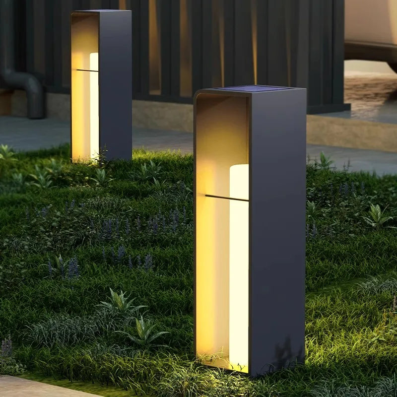 Econiko Solar Lights LED Floor Lamp Outdoor Waterproof Ambient Lighting Garden Courtyard