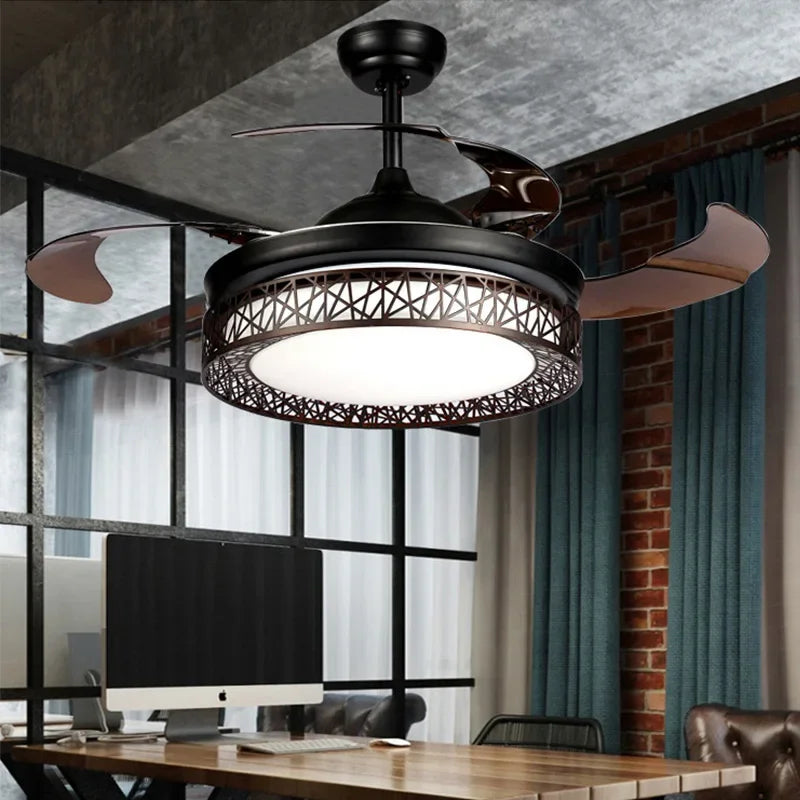 Ceiling Fan Lights with Remote Control by Econiko - Modern Fan Lighting for Dining Room and Bedroom