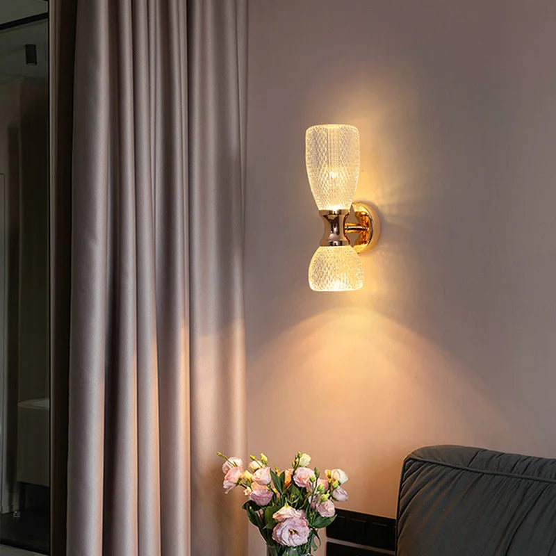 Nordic Gold LED Wall Light Modern Sconce for Bedroom Living Room by Econiko