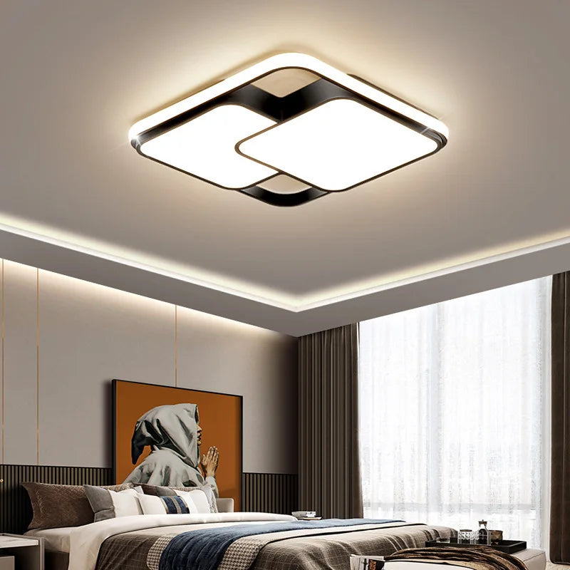 Econiko Square LED Ceiling Lamp 105W Nordic Modern Indoor Light Fixture