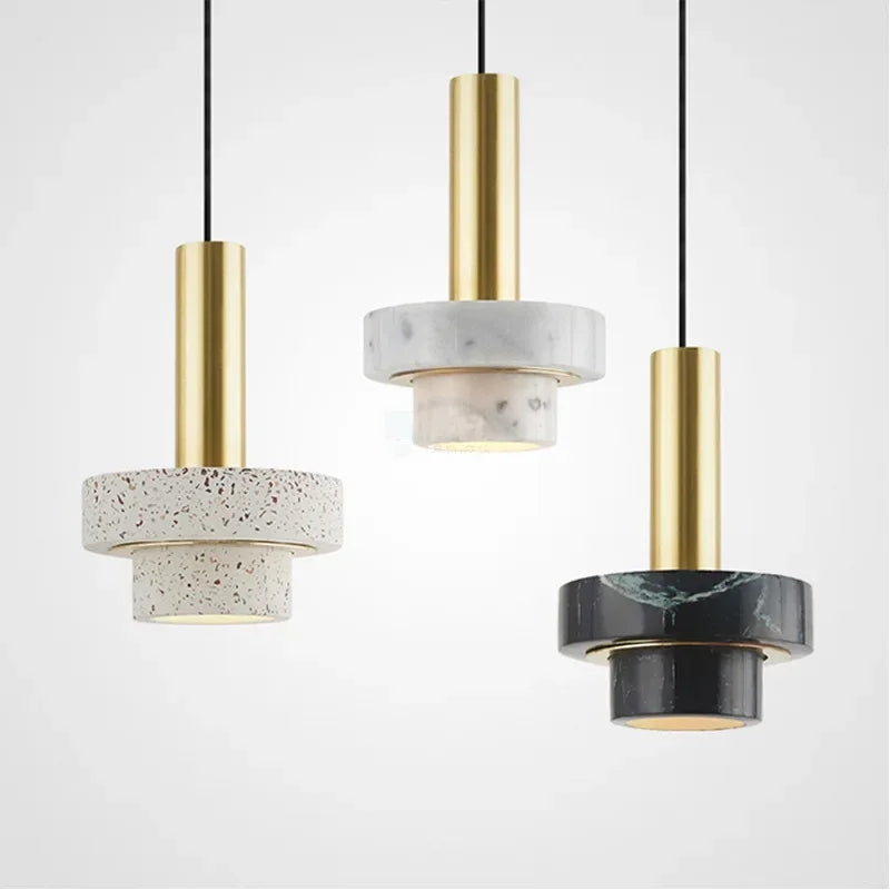 Econiko Marble LED Pendant Light: Modern Nordic Luxury Hanging Lamp for Home Decor