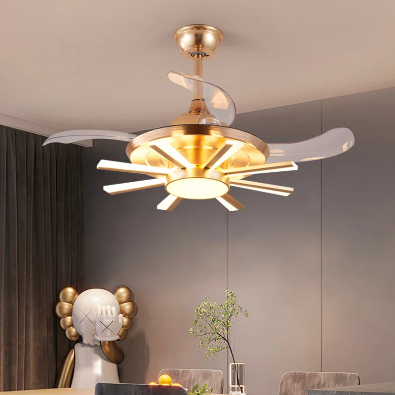 Ceiling Fan Light Modern Lamps for Living Room Smart Econiko Lamparas