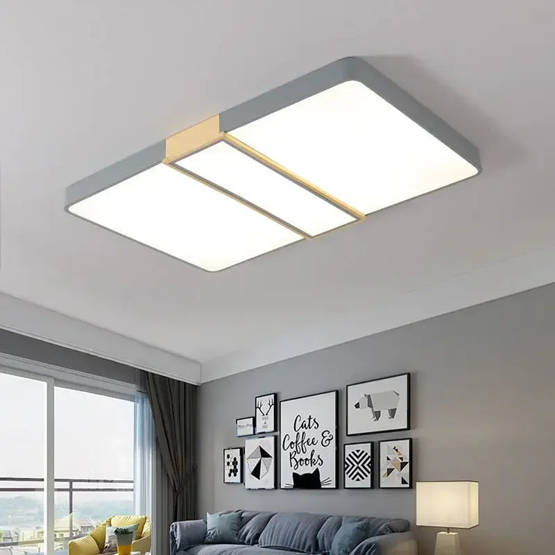 Econiko Nordic Wood LED Ceiling Lamp 192W Indoor Lighting for Living Room Bedroom Kitchen