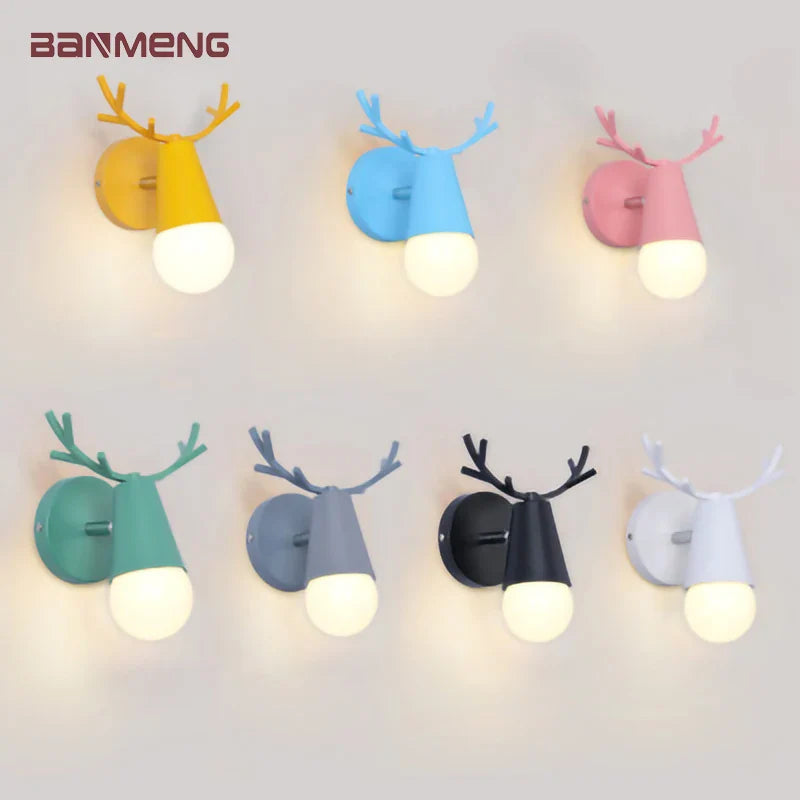 Econiko LED Antlers Wall Lamp Modern Indoor Lighting Sconce for Bedroom Living Room