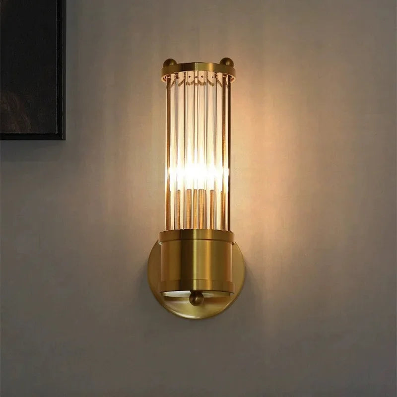 Luxury Nordic Gold Crystal LED Wall Sconces Indoor Lighting Econiko Branded for Home Decor