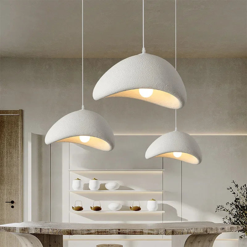 Econiko Cream Pendant Lights Nordic Modern Style Chandelier for Living Room, Bedroom, Dining Room