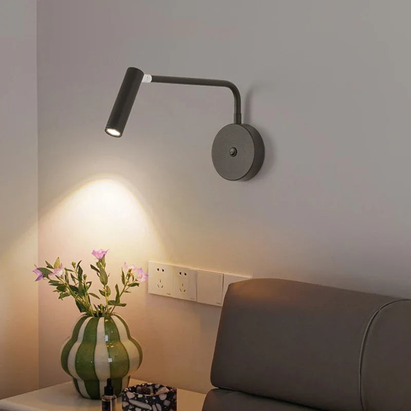 Econiko LED Wall Lamp: Nordic Modern Sconce with Adjustable Switch for Indoor Lighting