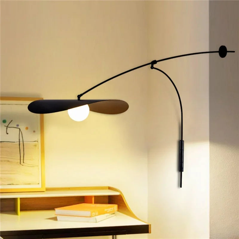 Adjustable Long Arm LED Wall Lamp Industrial Style Retro Bedroom Study Basement Rocker