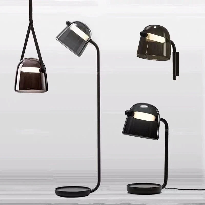 Brokis Mona LED Glass Pendant Lamp with Econiko Black Leather Strap