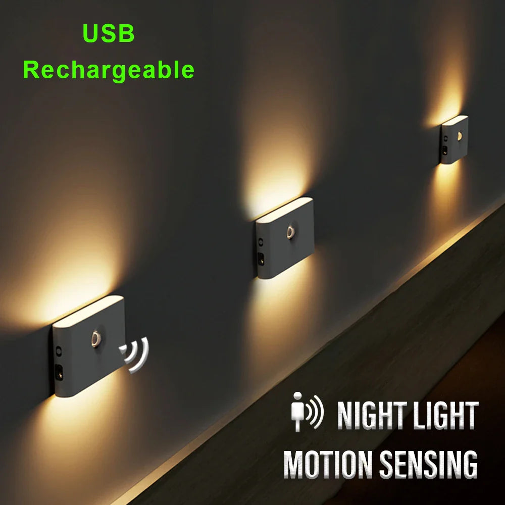 Econiko Induction Night Light USB Wall Lamp Motion Sensor Bedroom Cabinet Bedside