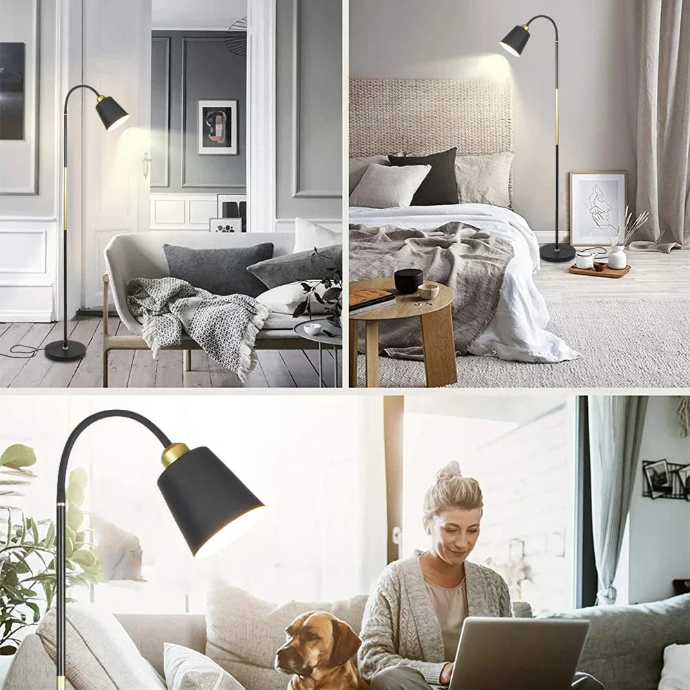 Adjustable Iron LED Floor Lamp for Living Room Office Study Bedroom by Econiko