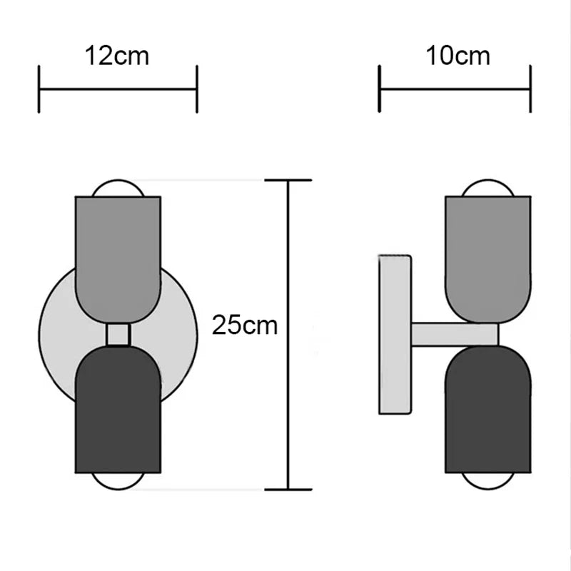 Econiko Double Heads LED Wall Lamp: Modern Minimalist Sconces for Bedroom Decor.