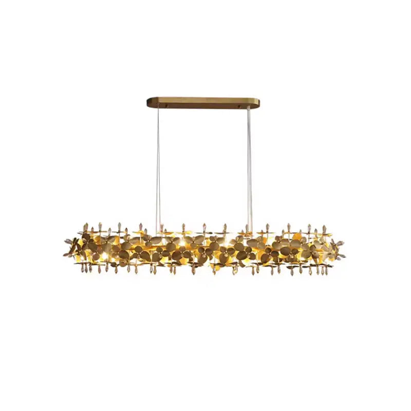 2024 Econiko Gold Chrome LED Chandelier Lighting for Trendy Living Room